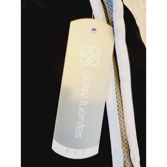 Daisey Fuentes Fit XL Black Gym Shorts Women's Black Gray‎ Retro Look NWT - Picture 3 of 6